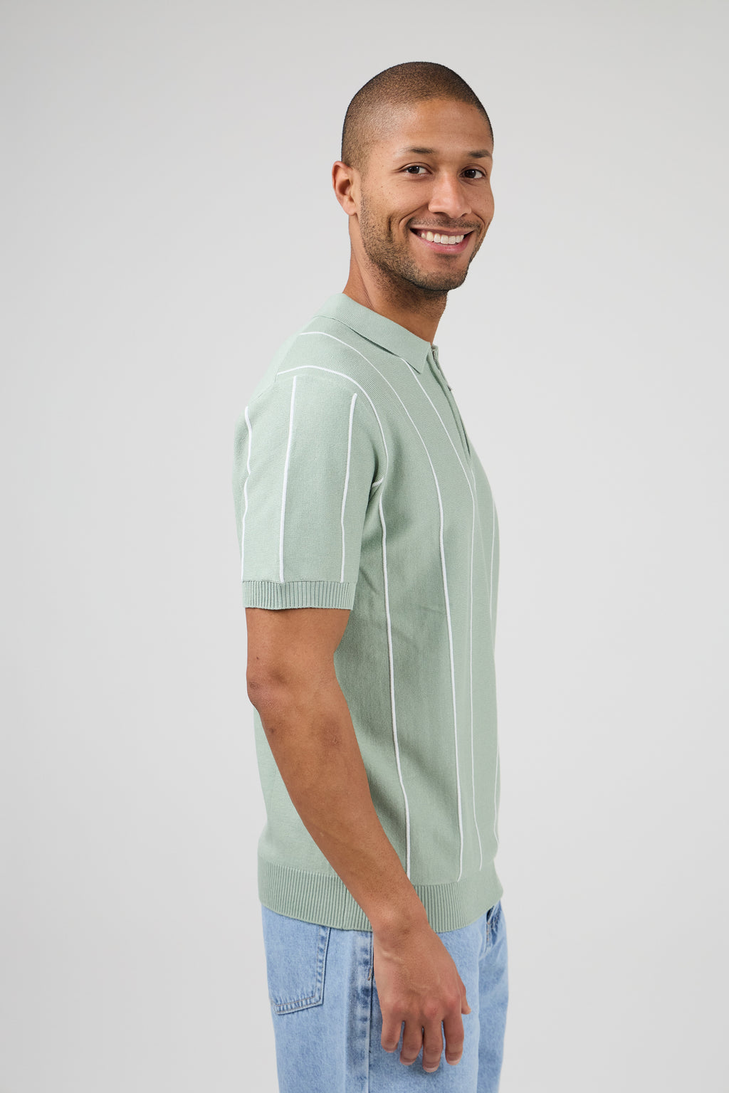 Polo en maille  avec zip