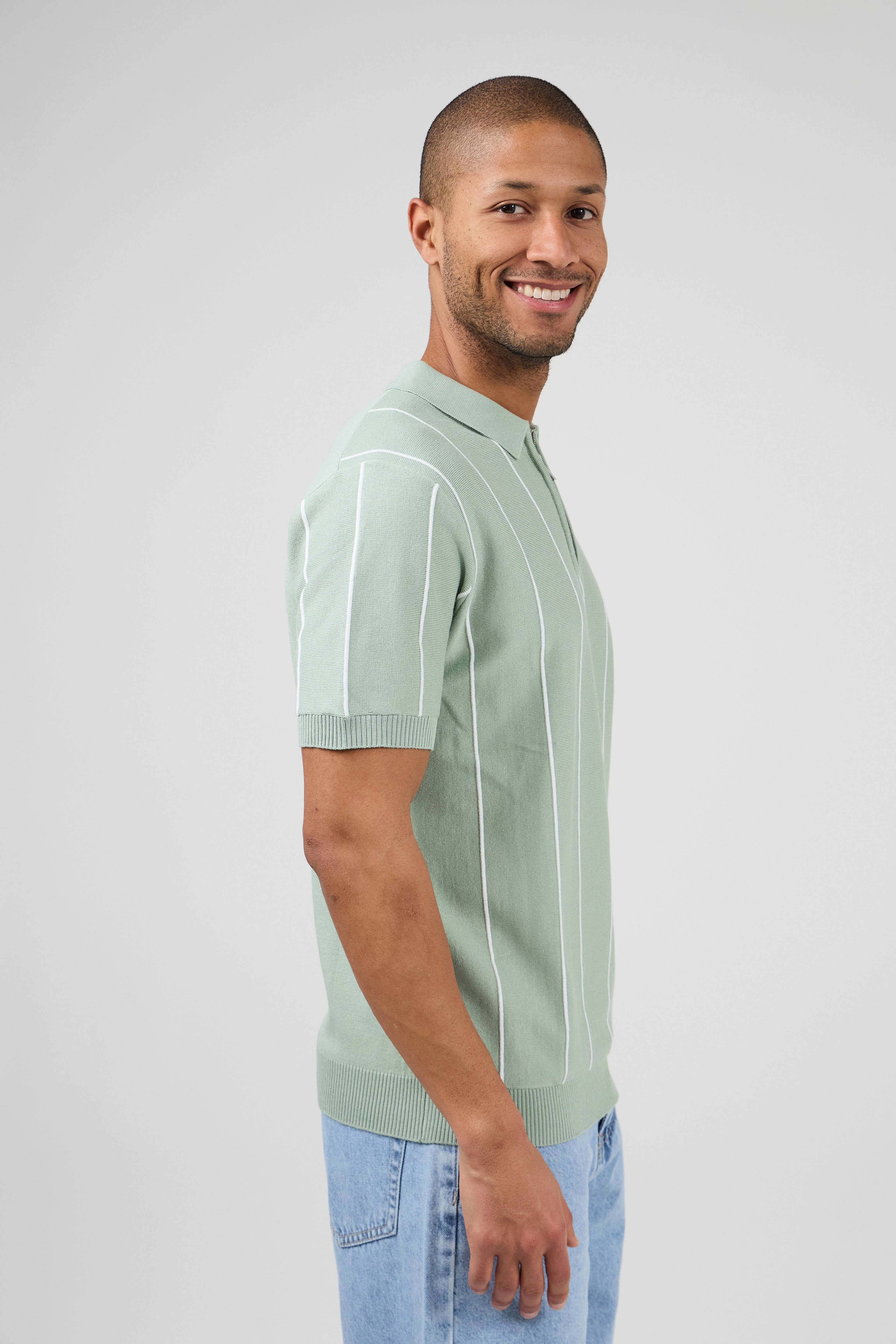 Polo en maille  avec zip