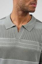 Polo homme à manches courtes avec motif rayé et col classique