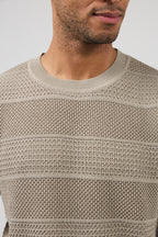 T-shirt en maille homme à manches courtes avec motif texturé