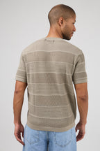 T-shirt en maille homme à manches courtes avec motif texturé