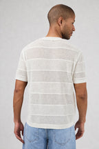 T-shirt en maille homme à manches courtes avec motif texturé