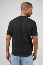 T-shirt en maille homme à manches courtes avec motif texturé