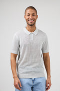 Polo homme à manches courtes au design texturé élégant