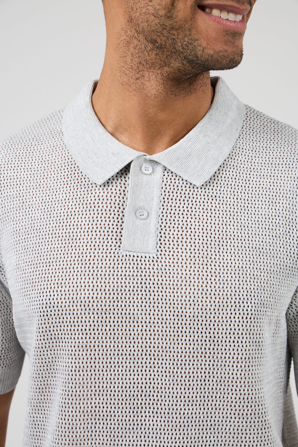 Polo homme à manches courtes au design texturé élégant