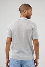 Polo homme à manches courtes au design texturé élégant
