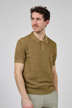 Polo homme à manches courtes au design texturé élégant