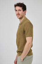 Polo homme à manches courtes au design texturé élégant