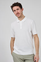 Polo en maille homme à manches courtes avec col classique