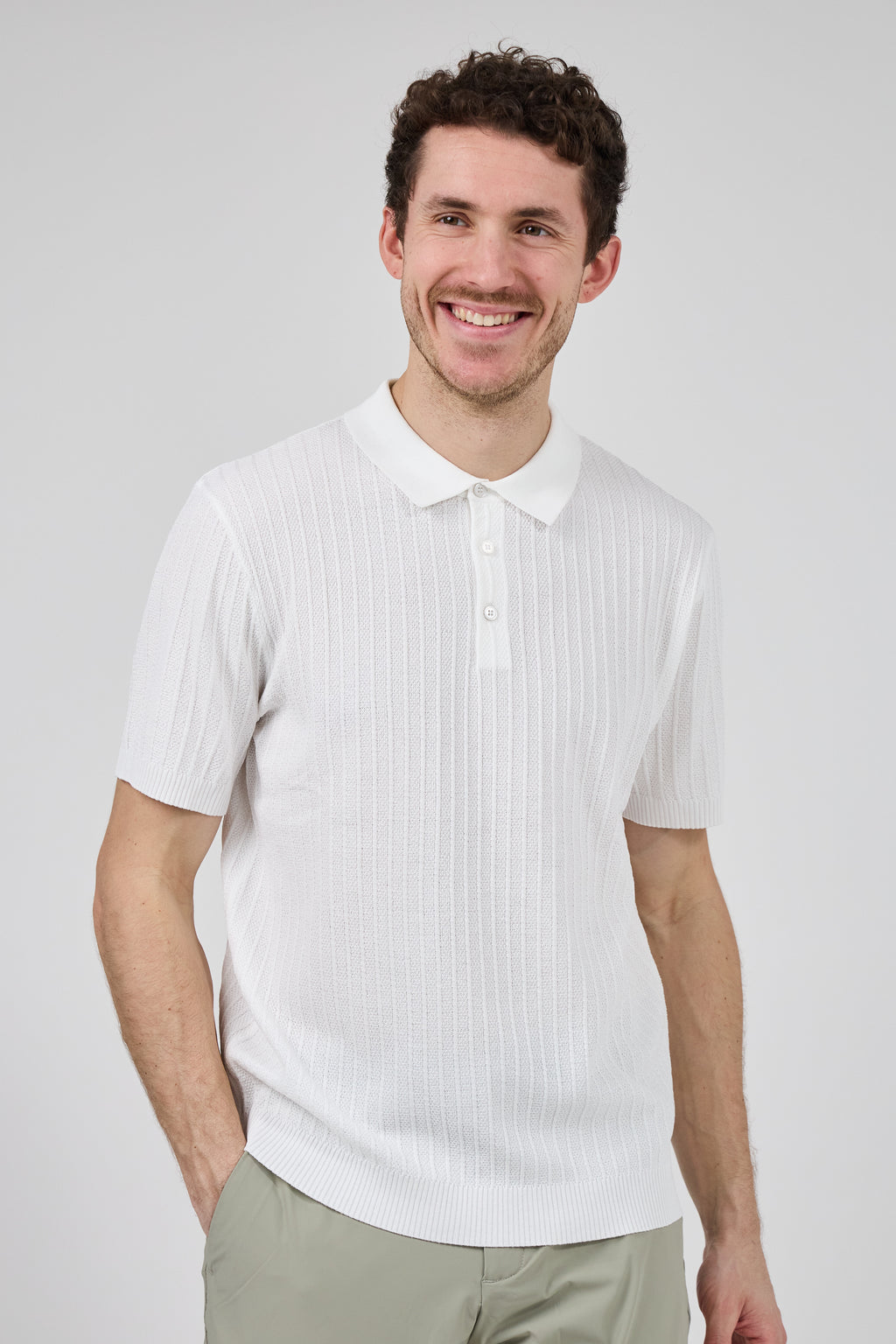 Polo en maille homme à manches courtes avec col classique