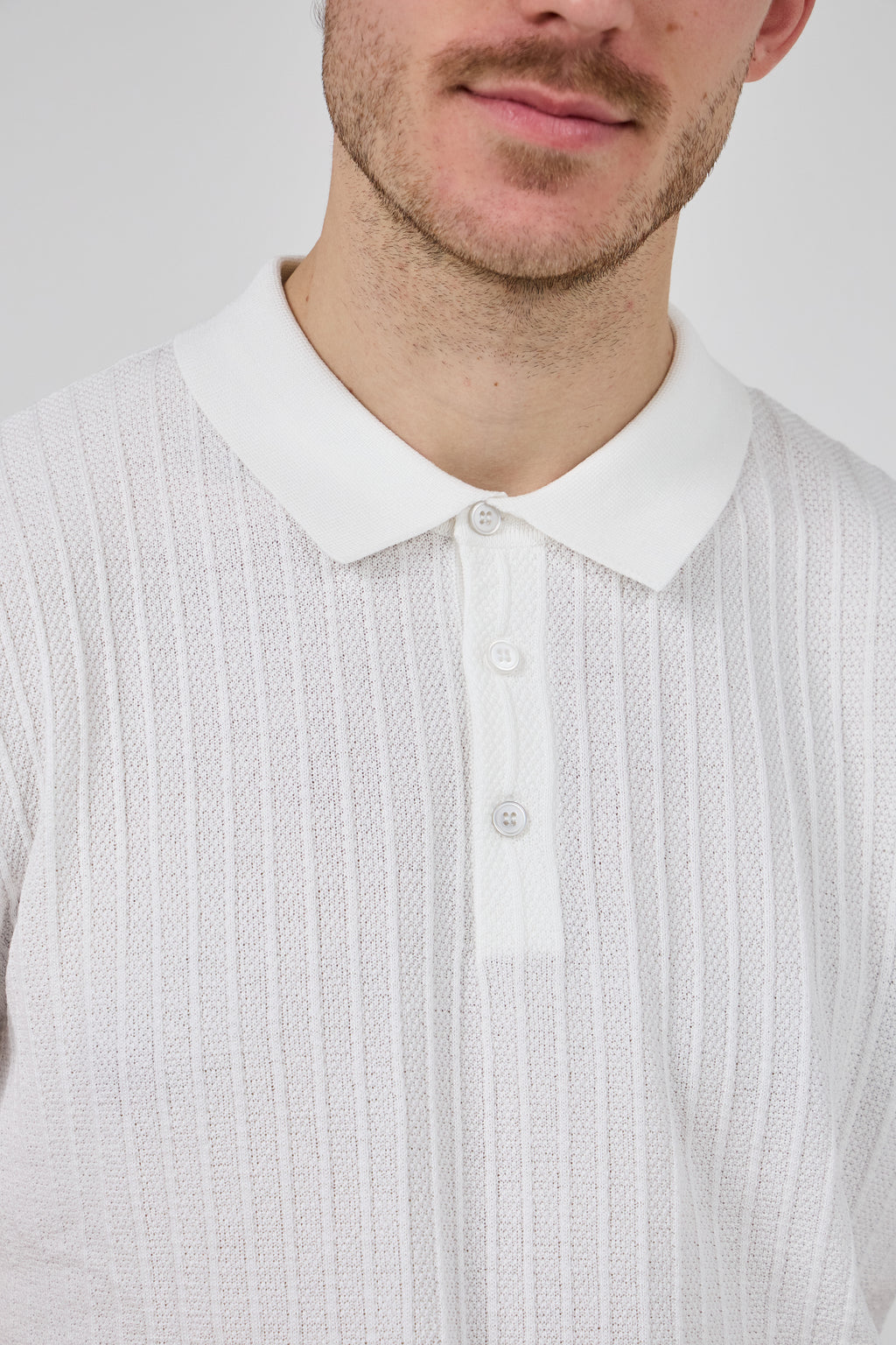 Polo en maille homme à manches courtes avec col classique