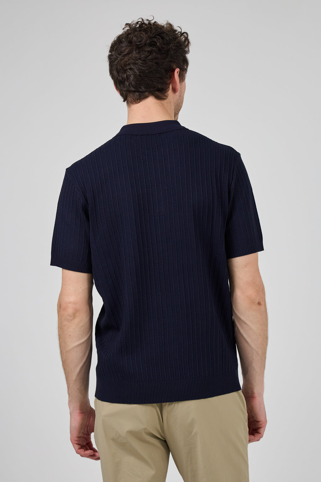 Polo en maille homme à manches courtes avec col classique