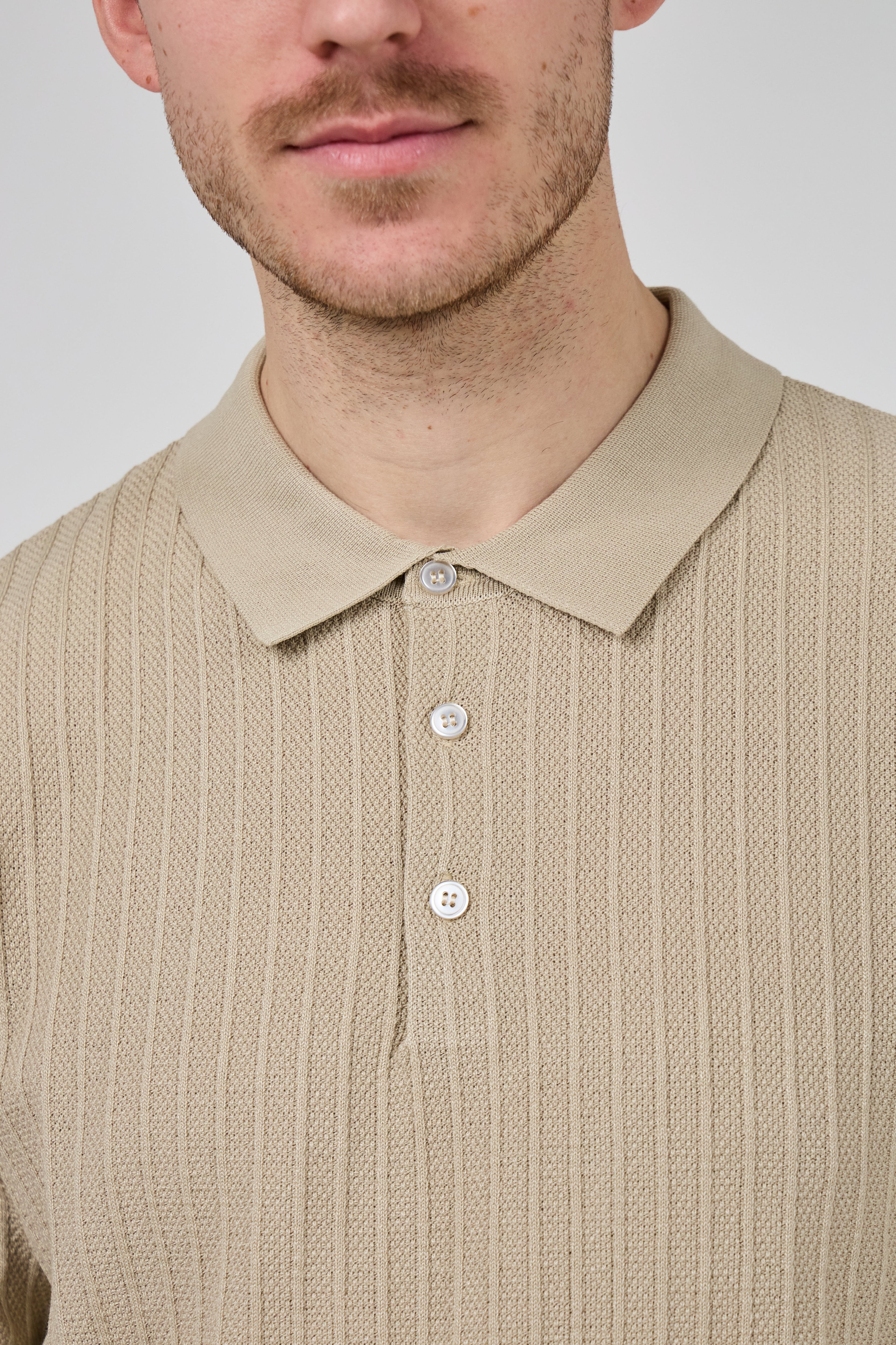 Polo en maille homme à manches courtes avec col classique