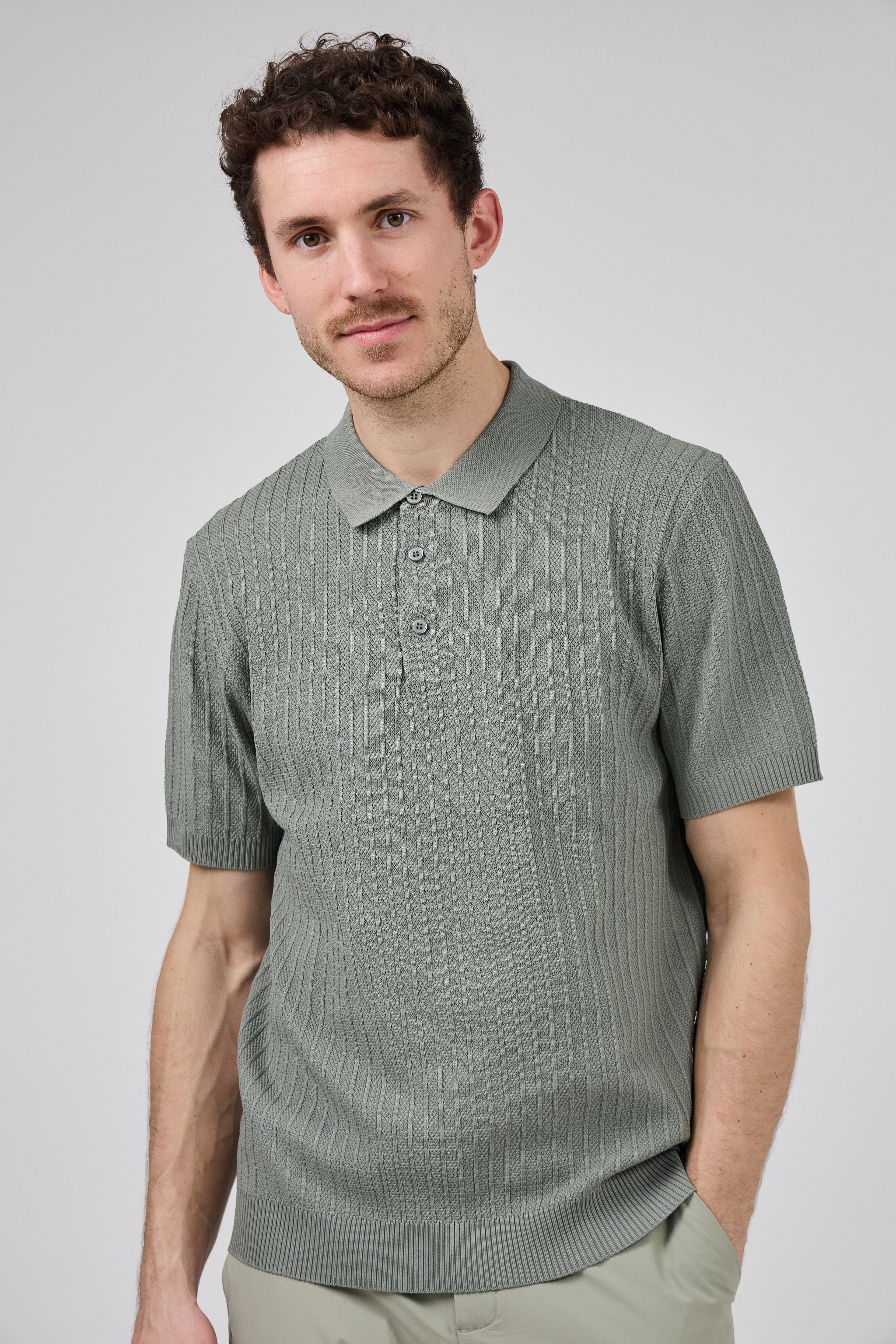 Polo en maille homme à manches courtes avec col classique