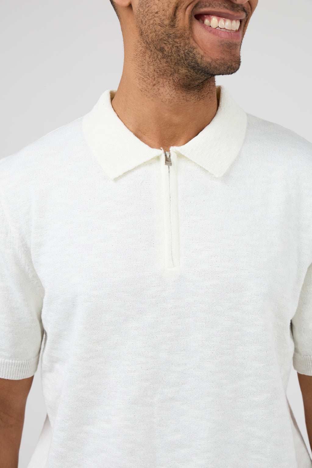 Polo Homme à Manches Courtes avec Col Zippé