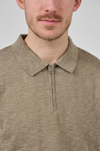 Polo Homme à Manches Courtes avec Col Zippé