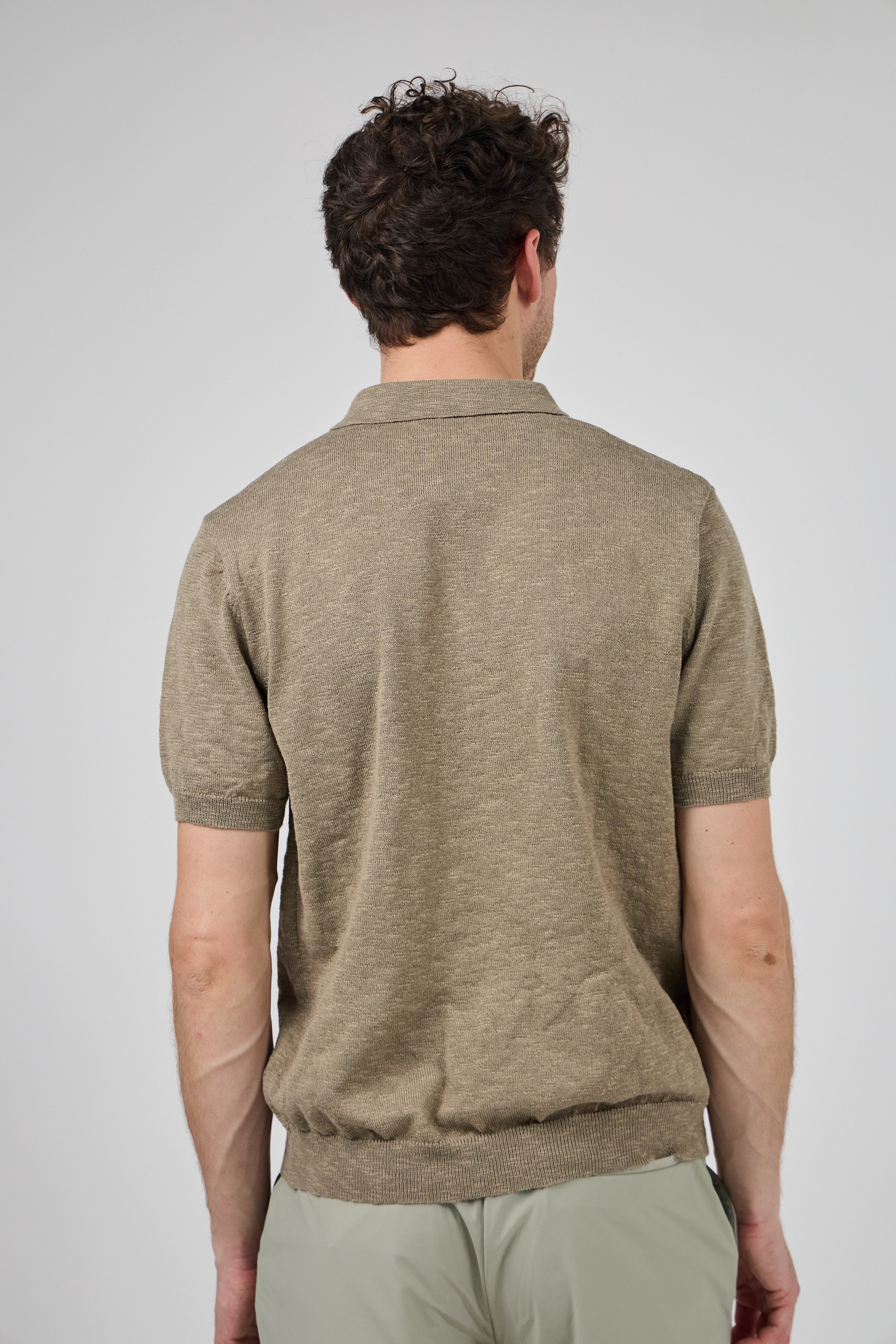 Polo Homme à Manches Courtes avec Col Zippé