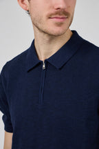 Polo Homme à Manches Courtes avec Col Zippé