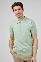 Polo Homme à Manches Courtes avec Col Zippé