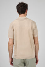 Chemise en maille à manches courtes avec fermeture boutonnée