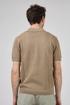 Chemise en maille à manches courtes avec fermeture boutonnée
