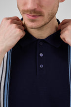 Polo homme à motif vertical structuré