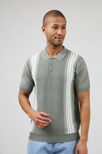 Polo homme à motif vertical structuré