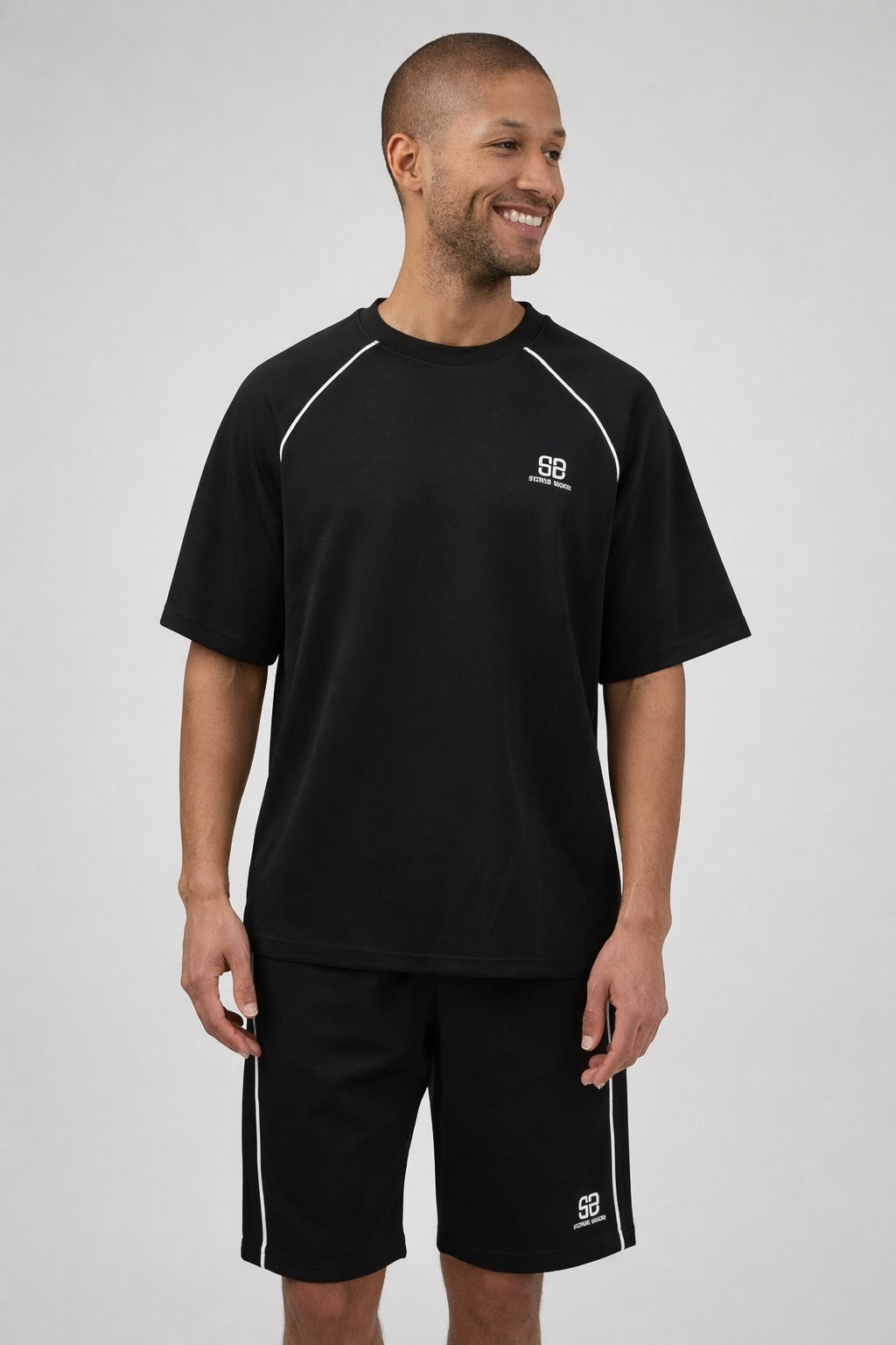Ensemble tissu très doux pour homme – T-shirt et short confort
