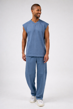 Ensemble décontracté pour homme avec haut sans manches et pantalon