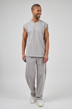 Ensemble décontracté pour homme avec haut sans manches et pantalon