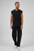 Ensemble décontracté pour homme avec haut sans manches et pantalon