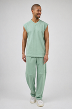 Ensemble décontracté pour homme avec haut sans manches et pantalon