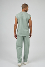 Ensemble décontracté pour homme avec haut sans manches et pantalon