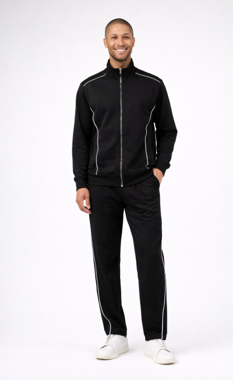 Ensemble sportif pour homme avec veste zippée et pantalon assorti