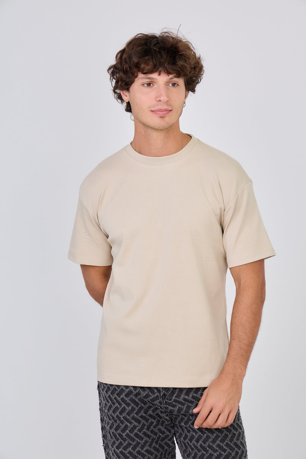 T-Shirt uni à manche courte - Noir