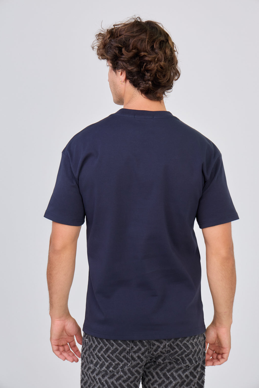 T-Shirt uni à manche courte - Marine