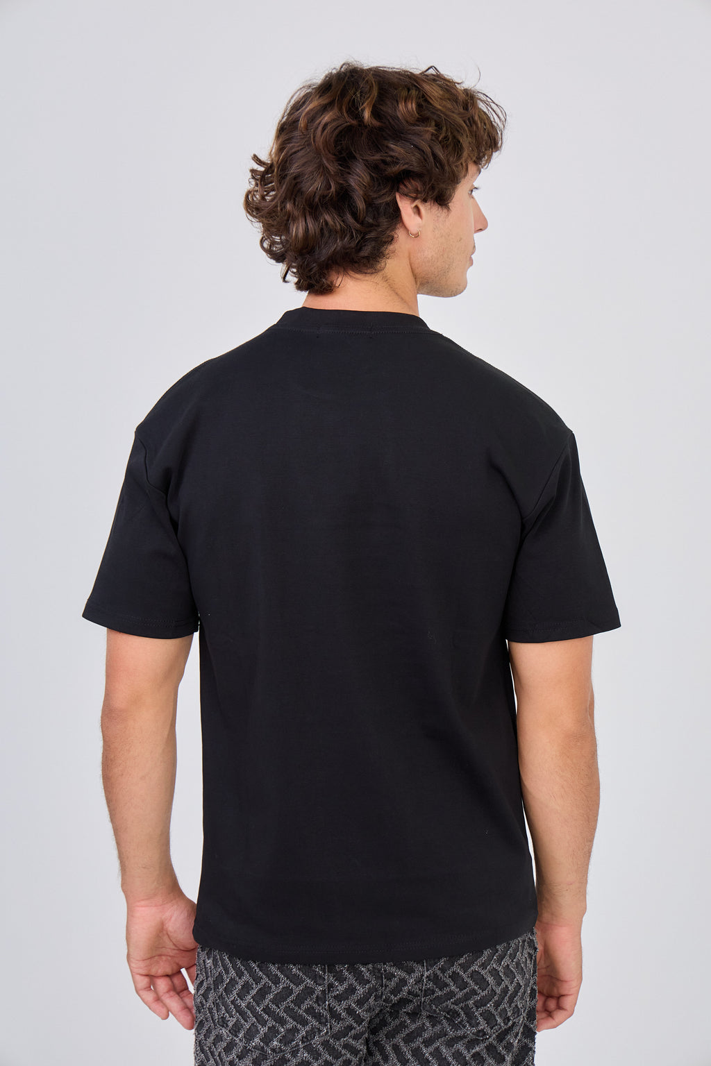 T-Shirt uni à manche courte - Noir