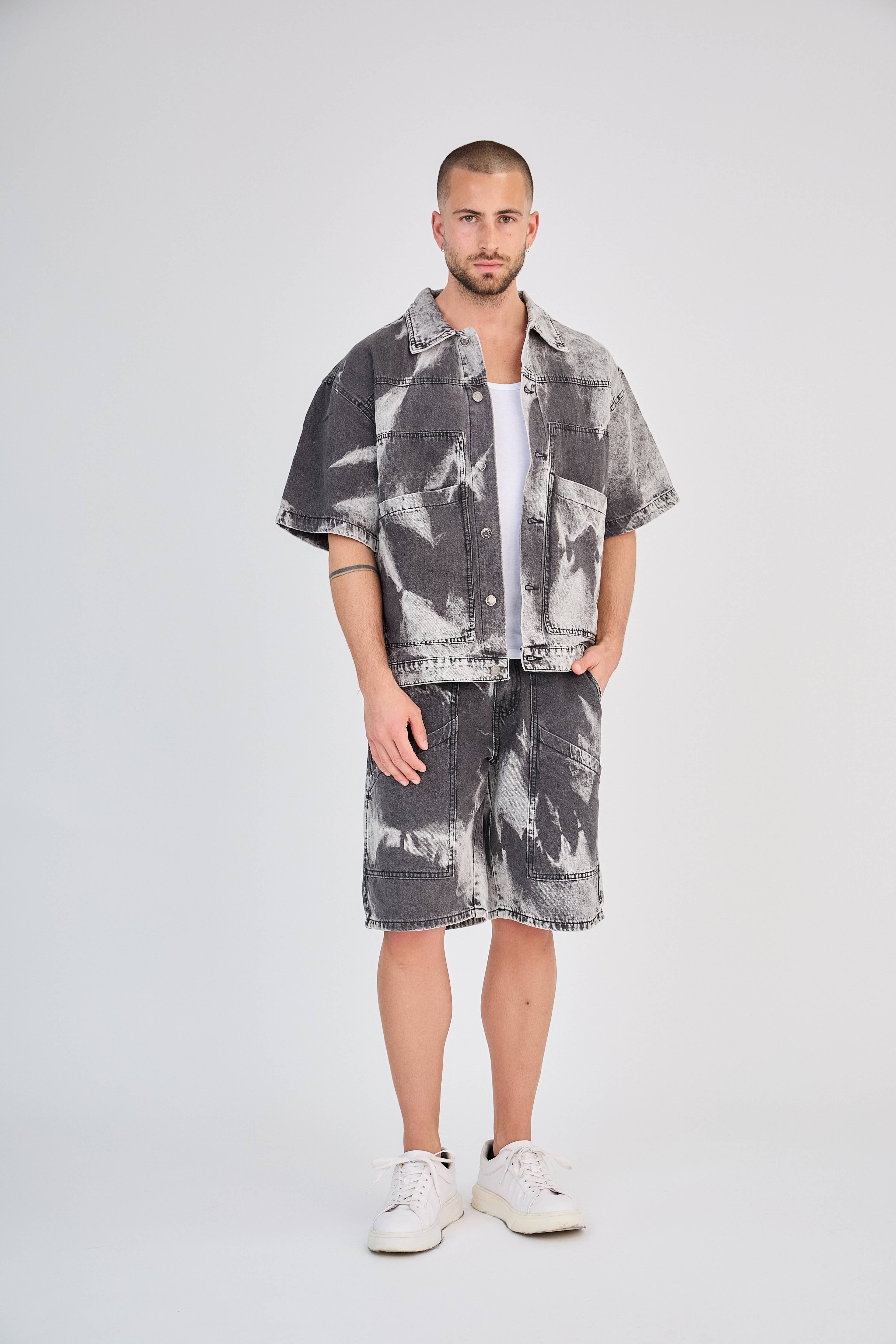 Ensemble Jeans Noir Tie-Dye