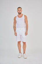White Linen Shorts