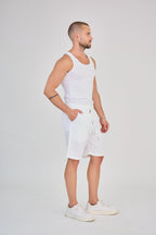 White Linen Shorts