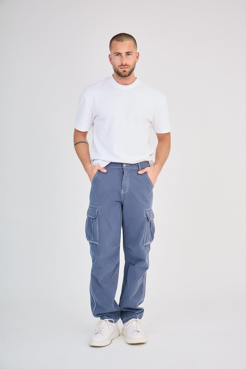 Pantalon Cargo Bleu