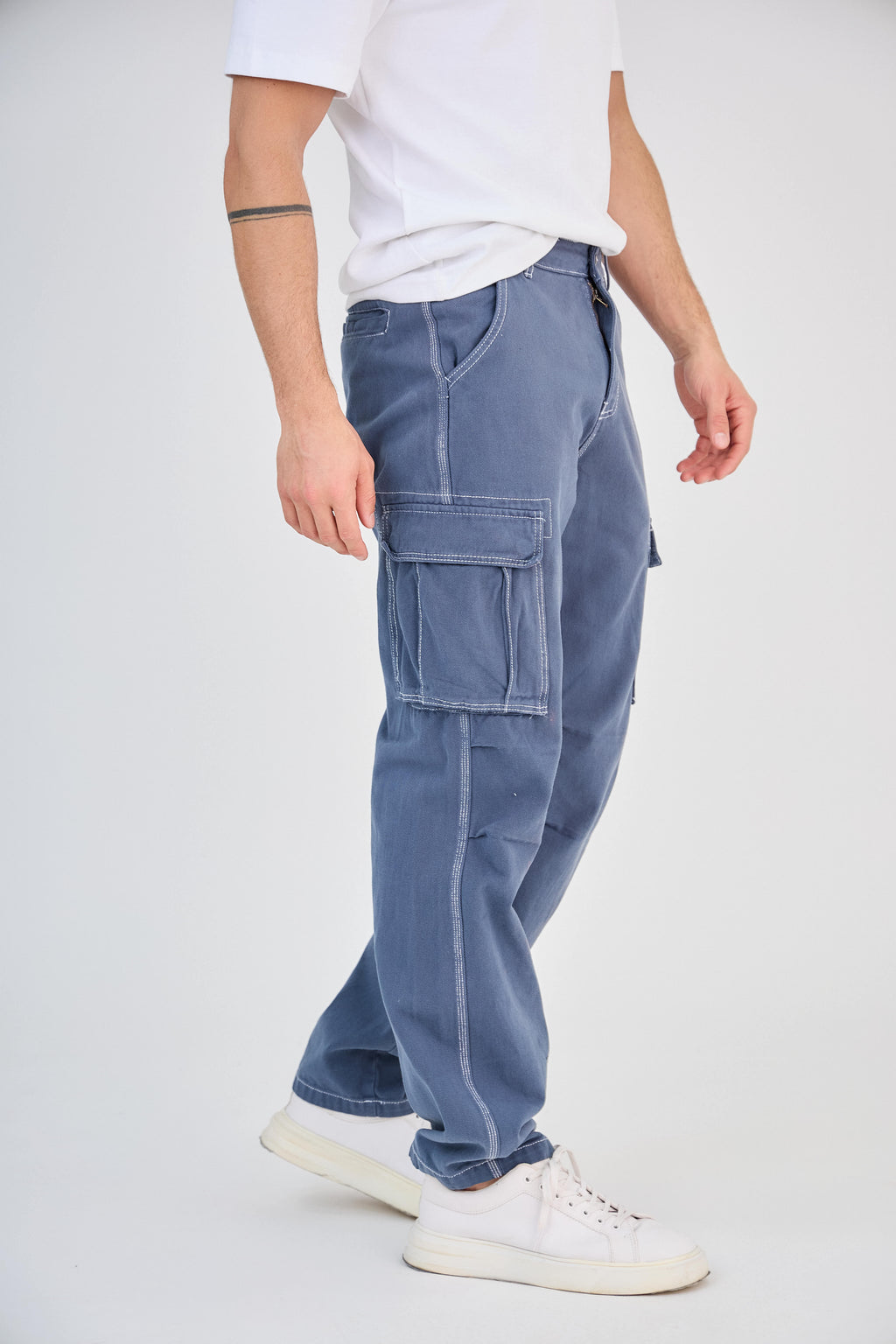 Pantalon Cargo Bleu