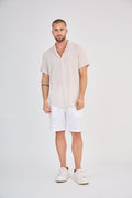 Short Sleeve Linen Shirt Natural Linen