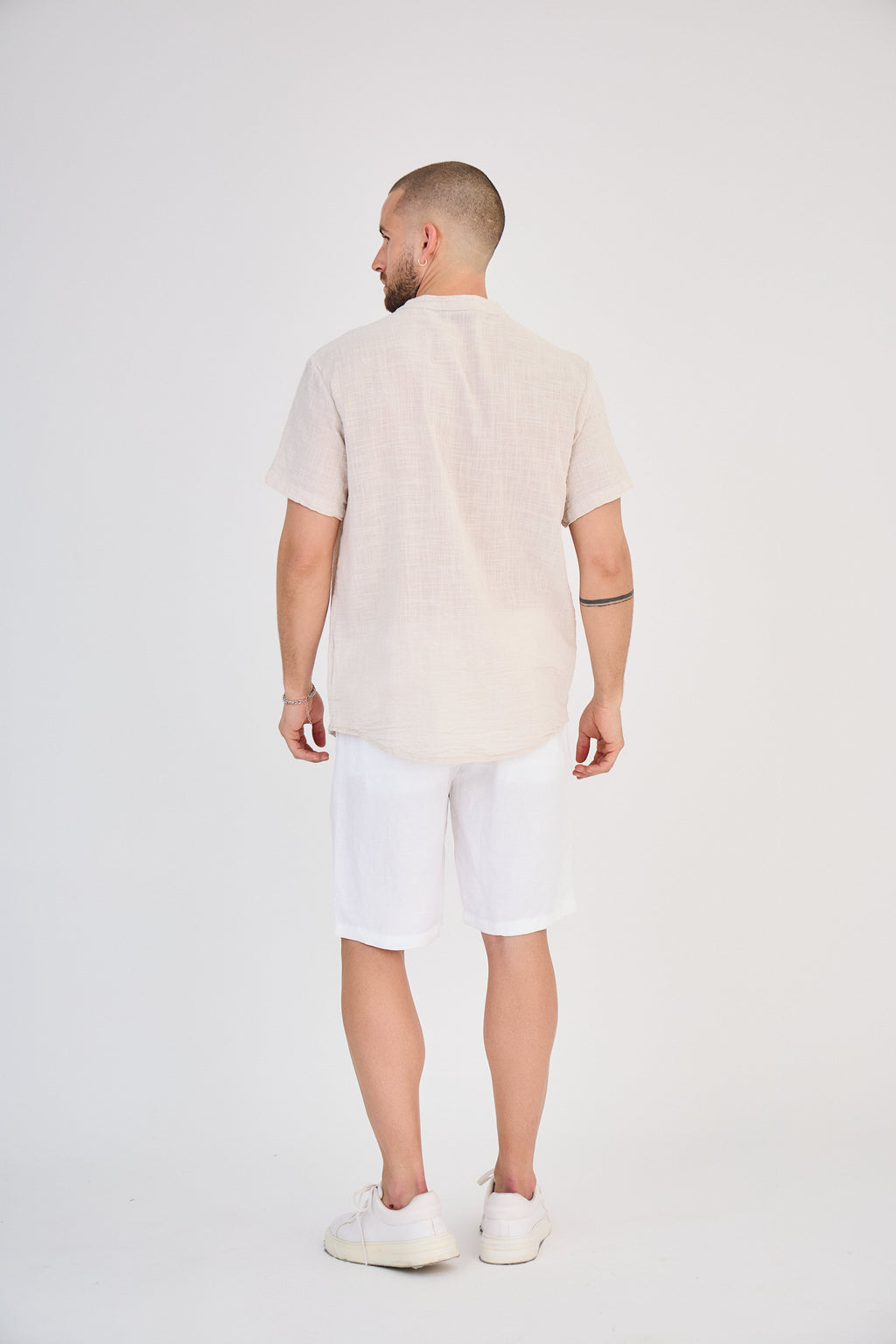 Chemise en Lin Manches Courtes Lin Naturel