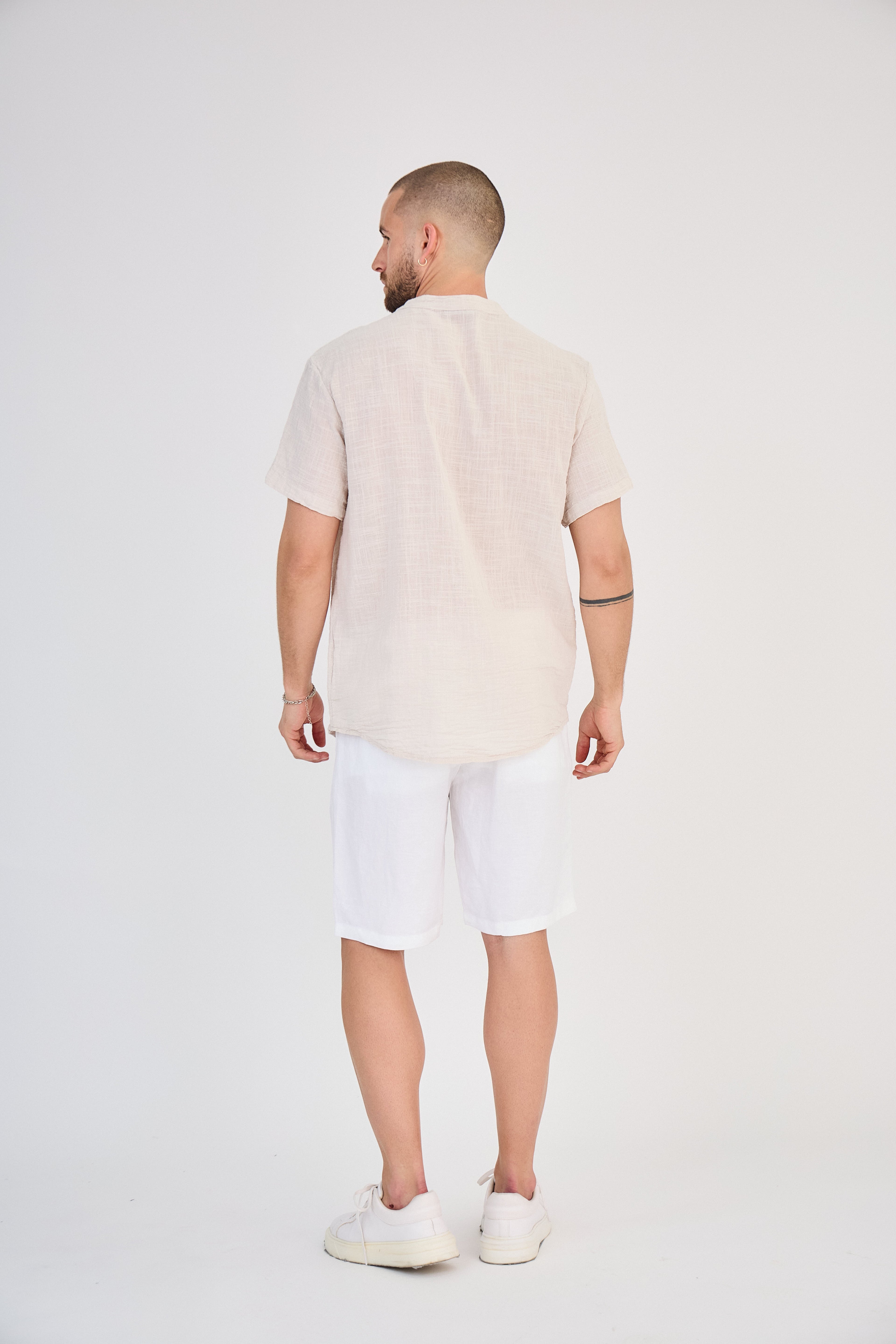 Chemise en Lin Manches Courtes Lin Naturel