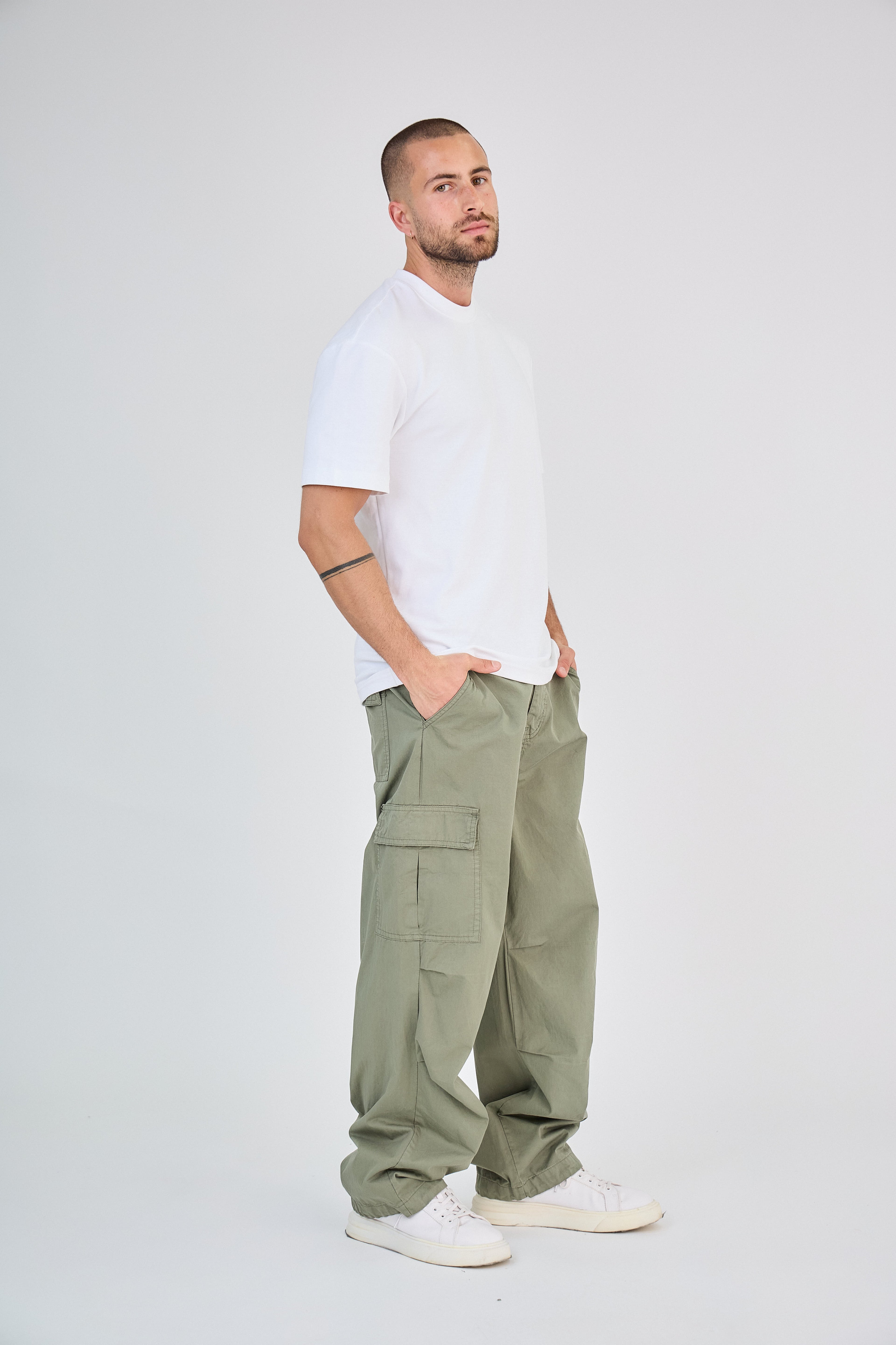 Pantalon Cargo Vert