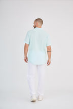 Mint Short Sleeve Linen Shirt