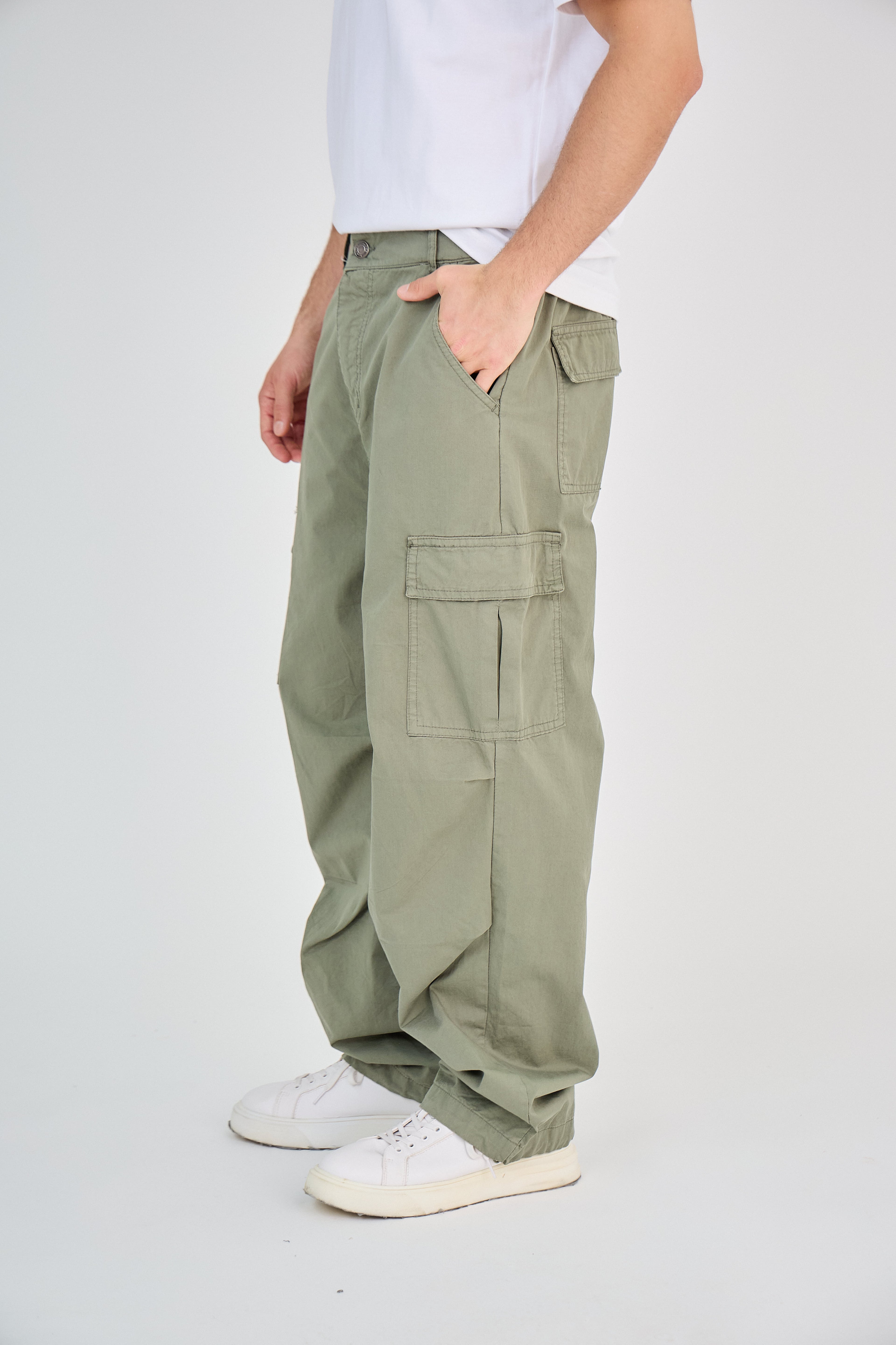 Pantalon Cargo Vert