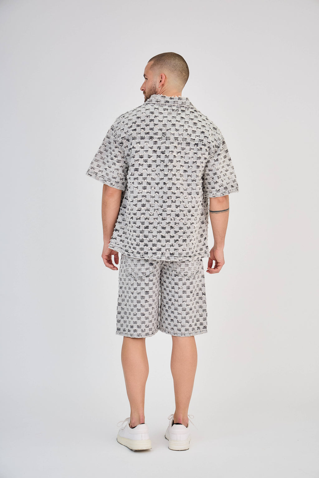 Ensemble Jeans Gris Motif