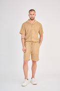 Caramel Relief Stripe Set
